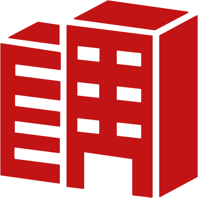 Stylized red building illustration