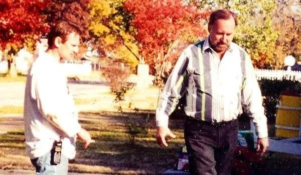 Casual stroll in autumn sunlight