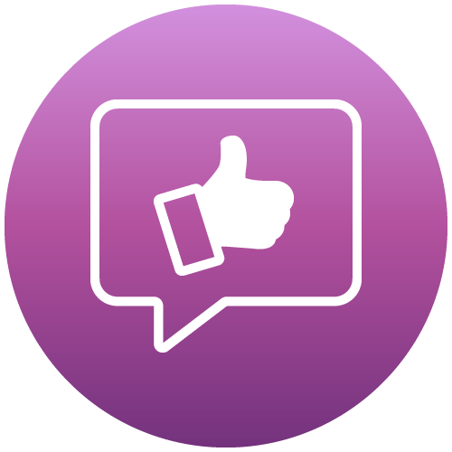 Approval gesture on gradient background